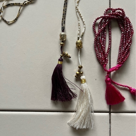 Crystal Beaded Buddha Charm Necklace and Bracelet Bundle - Picture 3 of 5